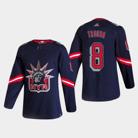 New York Rangers Jacob Trouba 8 2020-21 Reverse Retro Authentic Shirt - Mannen
